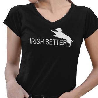 Cute Irish Setter Dog Women V-Neck T-Shirt - Monsterry AU