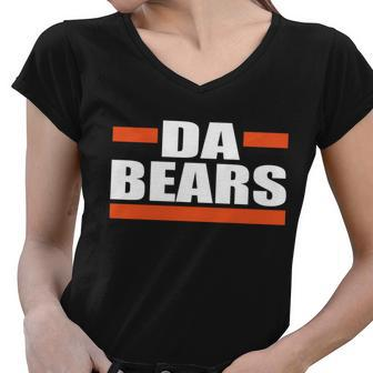 Da Bears Football Fan Women V-Neck T-Shirt - Monsterry