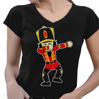 Dabbing Nutcracker Tshirt Women V-Neck T-Shirt - Monsterry DE