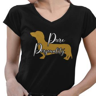 Dachshund Mom Wiener Doxie Mom Cute Doxie Graphic Dog Lover Funny Gift Women V-Neck T-Shirt - Monsterry DE