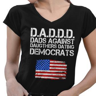Daddd Dads Against Daughters Dating Democrats Tshirt Women V-Neck T-Shirt - Monsterry