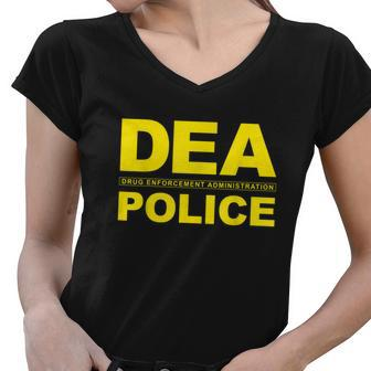 Dea Drug Enforcement Administration Agency Police Agent Tshirt Women V-Neck T-Shirt - Monsterry DE