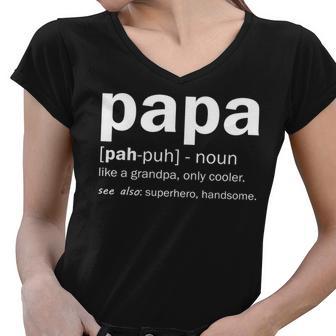 Definition Of A Papa Women V-Neck T-Shirt - Monsterry CA