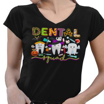 Dental Dentist Halloween Boos Crew Funny Costume Women V-Neck T-Shirt - Thegiftio UK