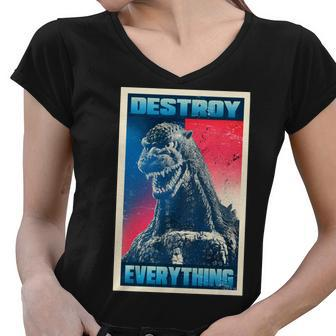 Destroy Everything Election Women V-Neck T-Shirt - Monsterry CA