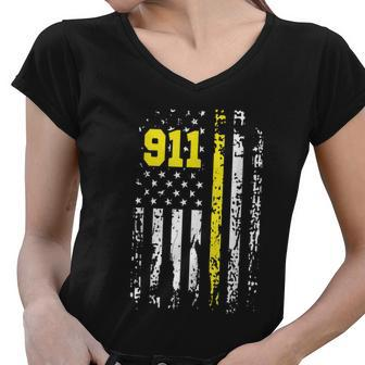 Dispatcher 911 First Responder Usa Dispatcher Gift Women V-Neck T-Shirt - Monsterry DE