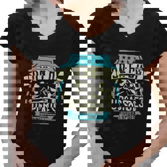 Dont Buy Upgrades Ride Upgrades Mountain Biking Mtb Women V-Neck T-Shirt - Thegiftio