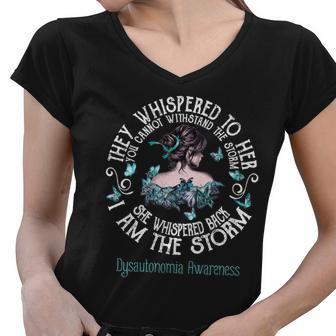 Dysautonomia Awareness I Am The Storm Women V-Neck T-Shirt - Monsterry AU