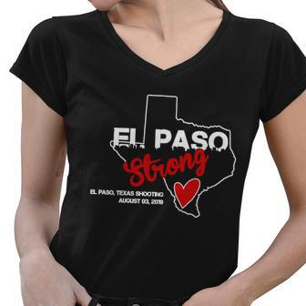 El Paso Strong Texas Shooting Tshirt Women V-Neck T-Shirt - Monsterry AU