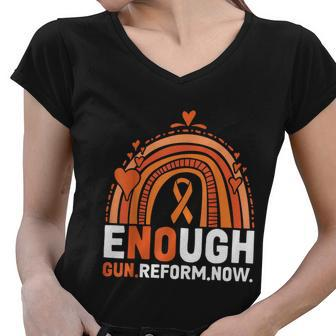 End Gun Violence Wear Orange V2 Women V-Neck T-Shirt - Monsterry UK