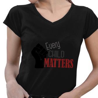 Every Child Matters Hand Orange Day Women V-Neck T-Shirt - Monsterry