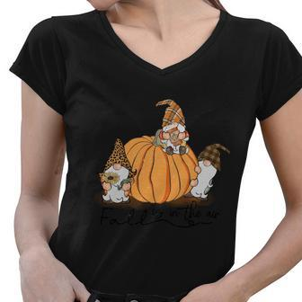 Fall Is In The Air Thanksgiving Quote Women V-Neck T-Shirt - Monsterry CA