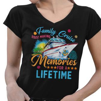 Family Cruise 2022 Making Memories For A Lifetime Women V-Neck T-Shirt - Thegiftio UK
