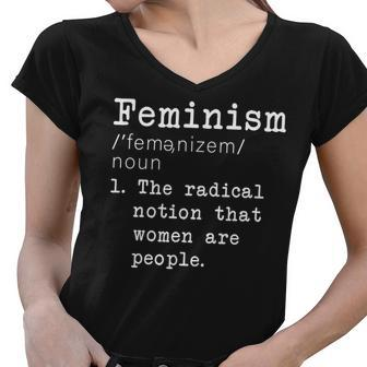 Feminism Definition Tshirt Women V-Neck T-Shirt - Monsterry DE
