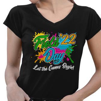 Field Day 2022 Let The Games Begin Tshirt Women V-Neck T-Shirt - Monsterry AU