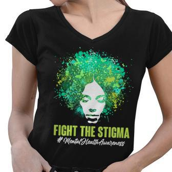 Fight The Stigma Mental Health Awareness Butterflies Women V-Neck T-Shirt - Monsterry AU