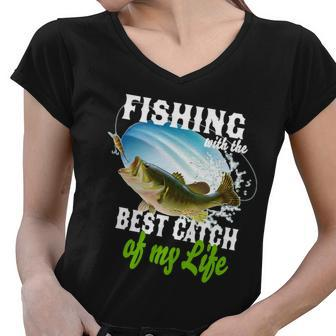 Fishing Husband Wife Marriage Women V-Neck T-Shirt - Monsterry AU