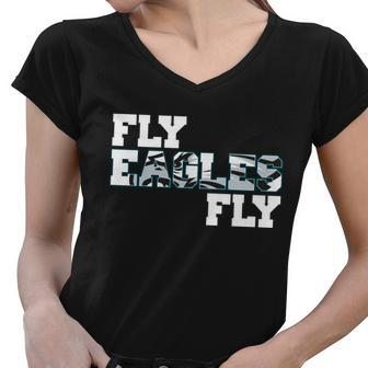 Fly Eagles Fly V2 Women V-Neck T-Shirt - Monsterry AU