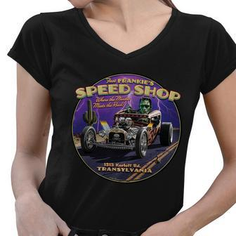 Frankies Speed Shop Larry Grossman Tshirt Women V-Neck T-Shirt - Monsterry CA