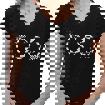 Friends Forever Infinity Symbol Tshirt Women V-Neck T-Shirt - Monsterry
