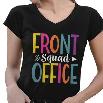 Front Office Squad School Secretary Admin Front Office Gift Women V-Neck T-Shirt - Monsterry
