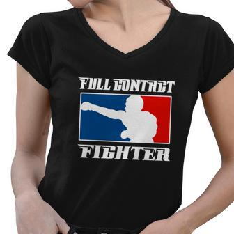 Full Contact Women V-Neck T-Shirt - Monsterry AU