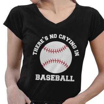 Funny Baseball Lover Funny Baseball Sports League Funny Baseball Women V-Neck T-Shirt - Monsterry