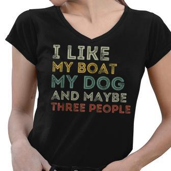 Funny Boating Gifts For Men Women Boaters Boat Owner Women V-Neck T-Shirt - Thegiftio UK