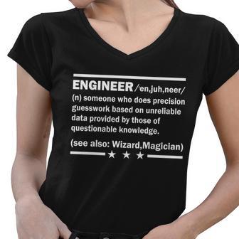 Funny Engineer Noun Definition Tshirt Women V-Neck T-Shirt - Monsterry AU