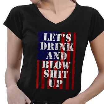 Funny Fireworks Shirts For Men Women Day Drinking 4Th July Women V-Neck T-Shirt - Monsterry