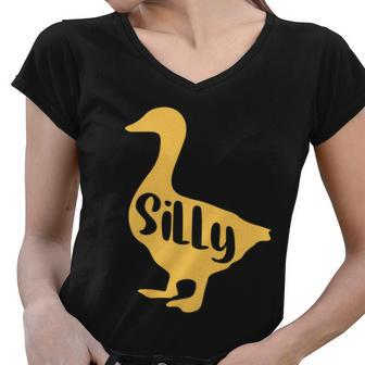 Funny Goose Designs For Kids Canadian Whisperer Silly Bird Gift Graphic Design Printed Casual Daily Basic Women V-Neck T-Shirt