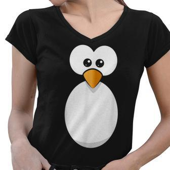 Funny Halloween Penguin Costume Funny Black Penguin Gifts Women V-Neck T-Shirt - Thegiftio UK