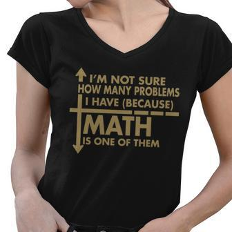 Funny Math Problems Women V-Neck T-Shirt - Monsterry DE