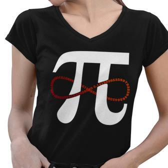 Funny Pi Infinity Numbers Women V-Neck T-Shirt - Monsterry UK
