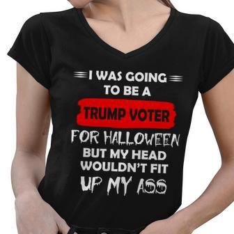 Funny Trump Voter Halloween Costume Women V-Neck T-Shirt - Monsterry AU