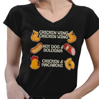 Funny Viral Chicken Wing Song Meme Women V-Neck T-Shirt - Monsterry AU
