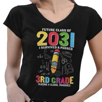 Future Class Of 2031 3Rd Grade Back To School V2 Women V-Neck T-Shirt - Monsterry