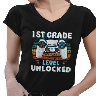 Gamer Funny First Grade First Day Of School Women V-Neck T-Shirt - Monsterry DE