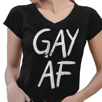 Gay Af Pride Logo Tshirt Women V-Neck T-Shirt - Monsterry DE