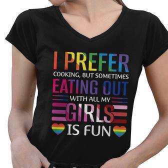 Gay Bisexual Pride Flag Lgbt Pride Month Women V-Neck T-Shirt - Monsterry