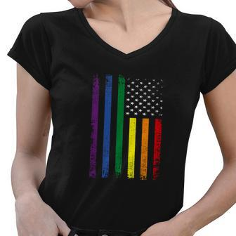 Gay Pride Lgbt Support Lgbtq Ally Bi Trans Pride Women V-Neck T-Shirt - Monsterry UK