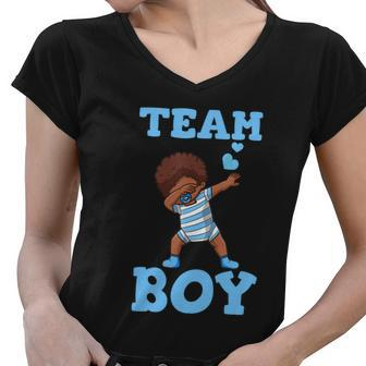 Gender Reveal Party Team Boy Women V-Neck T-Shirt - Monsterry UK