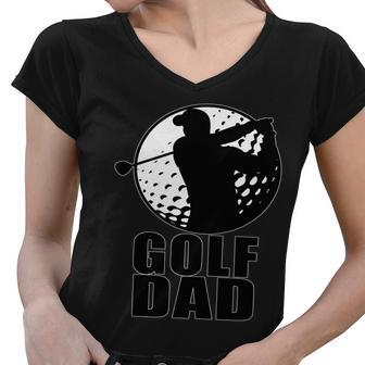 Golf Dad Tshirt V2 Women V-Neck T-Shirt - Monsterry AU