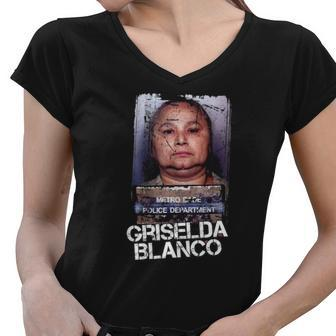 Griselda Blanco The Godmother V2 Women V-Neck T-Shirt - Thegiftio