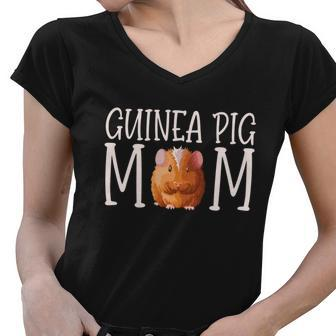 Guinea Pig Mom Cool Gift Graphic Design Printed Casual Daily Basic Women V-Neck T-Shirt - Thegiftio UK