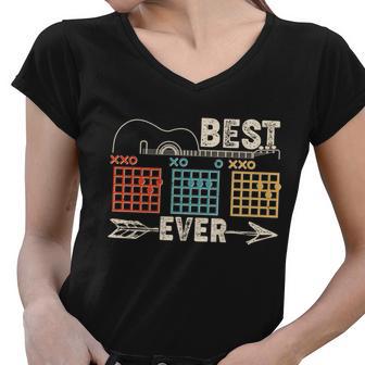 Guitarist Chords Best Dad Ever Tshirt Women V-Neck T-Shirt - Monsterry DE