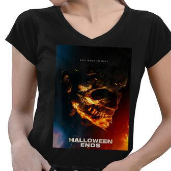 Halloween Ends 2022 Women V-Neck T-Shirt - Thegiftio UK