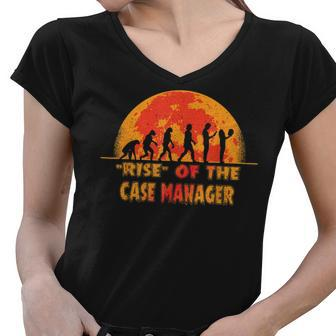 Halloween Rise Of The Case Manager Job Coworker Women V-Neck T-Shirt - Thegiftio UK