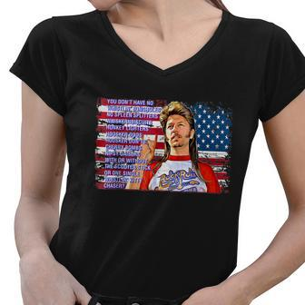 Happy 4Th Of July Merica Funny Joe American Flag Women V-Neck T-Shirt - Monsterry AU