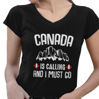 Happy Canada Day Flag Quotes Women V-Neck T-Shirt - Monsterry UK